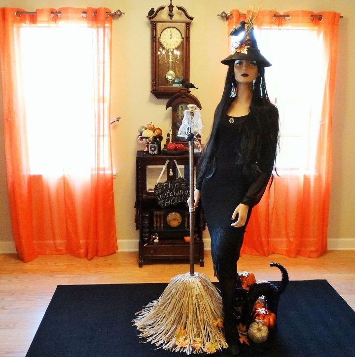 witches broom, crafts, halloween decorations, repurposing upcycling