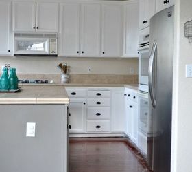 diy painted kitchen cabinet update reveal, kitchen cabinets, kitchen design, painting