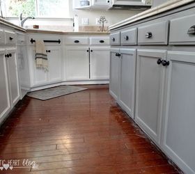 diy painted kitchen cabinet update reveal, kitchen cabinets, kitchen design, painting