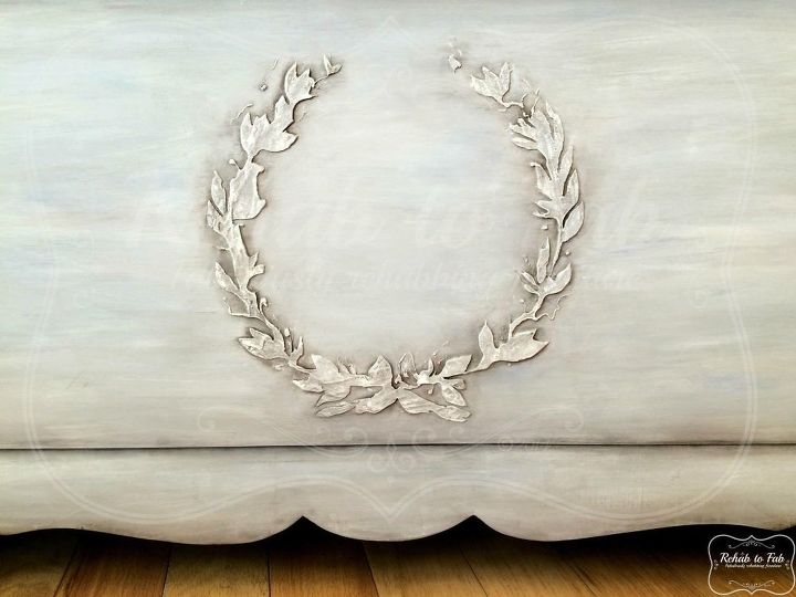 lane cedar chest with raised bondo stencil