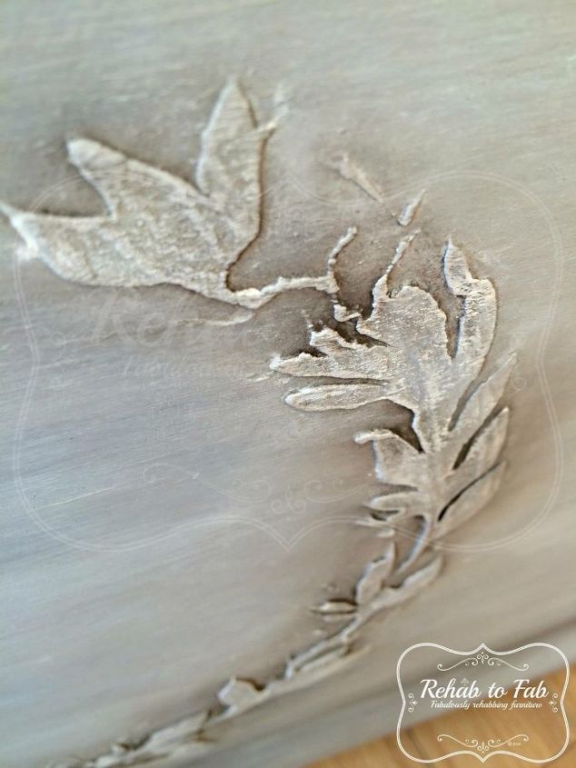 lane cedar chest with raised bondo stencil