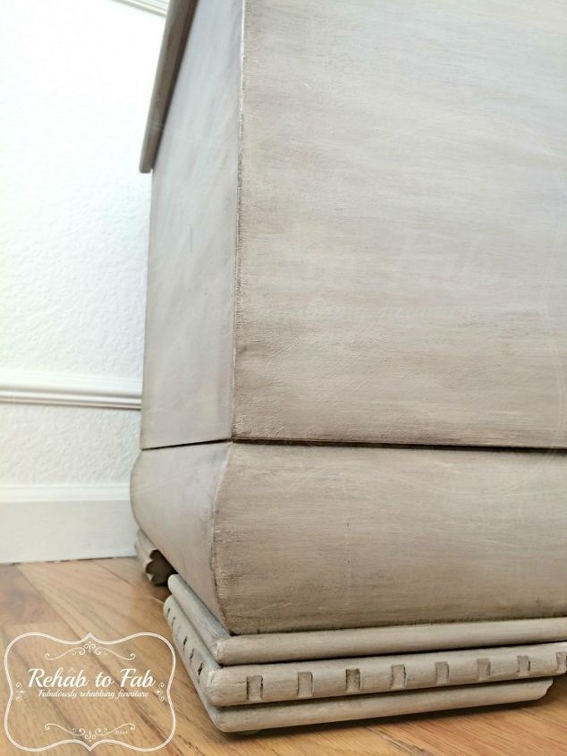 lane cedar chest with raised bondo stencil