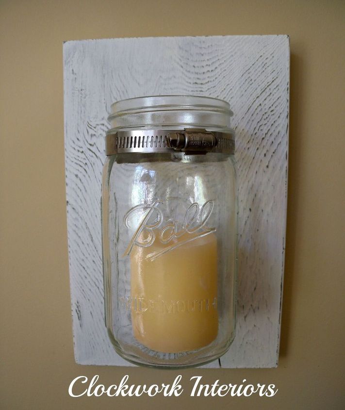 lmpara de pared diy mason jar