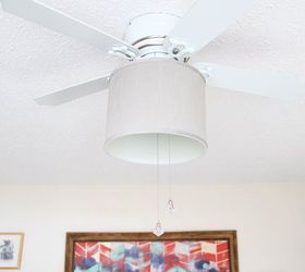 add a drum shade to a ceiling fan, diy, home decor, lighting, repurposing upcycling