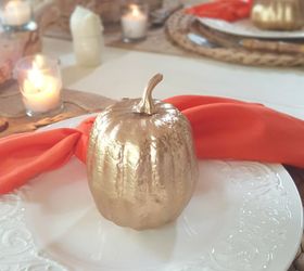 easy to transform gold pumpkins, crafts, fireplaces mantels, halloween decorations, seasonal holiday decor