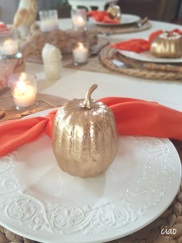 easy to transform gold pumpkins, crafts, fireplaces mantels, halloween decorations, seasonal holiday decor