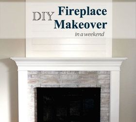 diy fireplace makeover in one weekend under 100, diy, fireplaces mantels, painting, wall decor