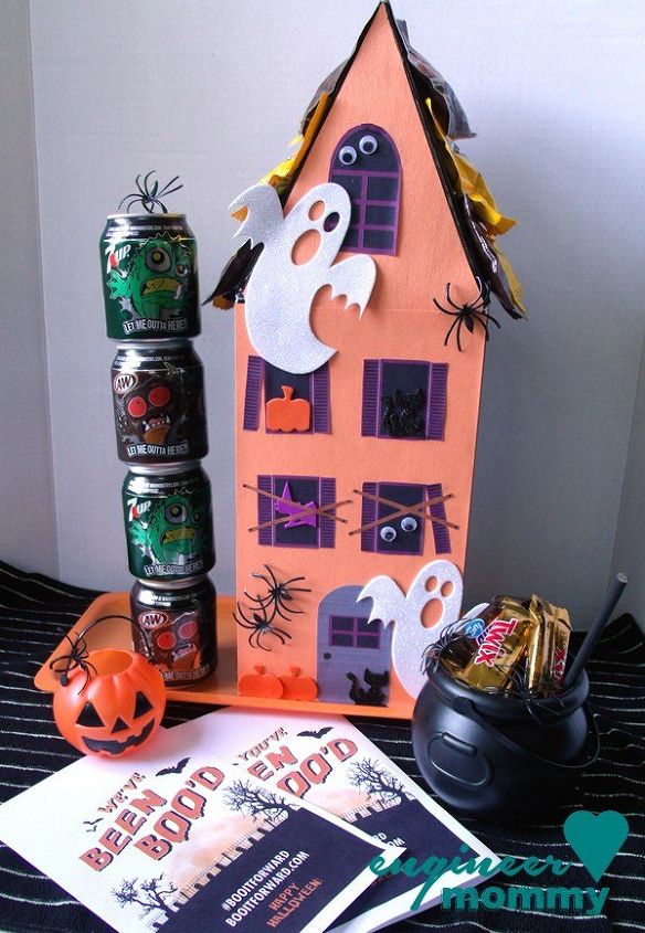 diy haunted house from a shoe box, crafts, halloween decorations, repurposing upcycling