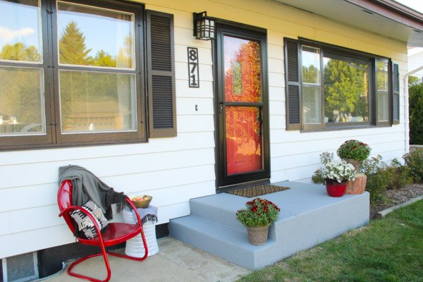 an affordable porch makeover, concrete masonry, curb appeal, diy, outdoor living, porches
