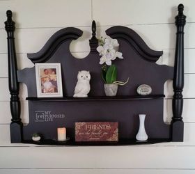 repurposed headboard wall shelf, painted furniture, repurposing upcycling, shelving ideas