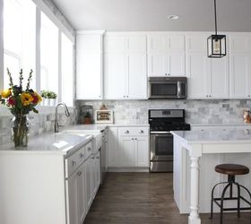 diy marble backsplash in the kitchen, diy, kitchen backsplash, kitchen design, tiling