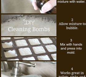diy toilet cleaner bombs, bathroom ideas, cleaning tips