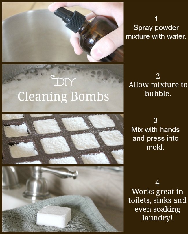 diy toilet cleaner bombs, bathroom ideas, cleaning tips