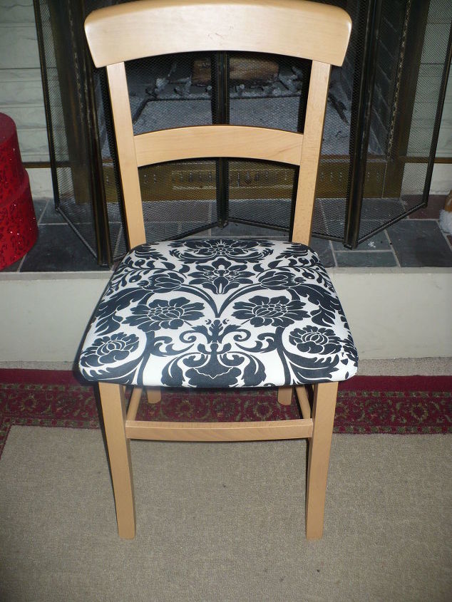 discarded chair makeover, painted furniture, reupholster