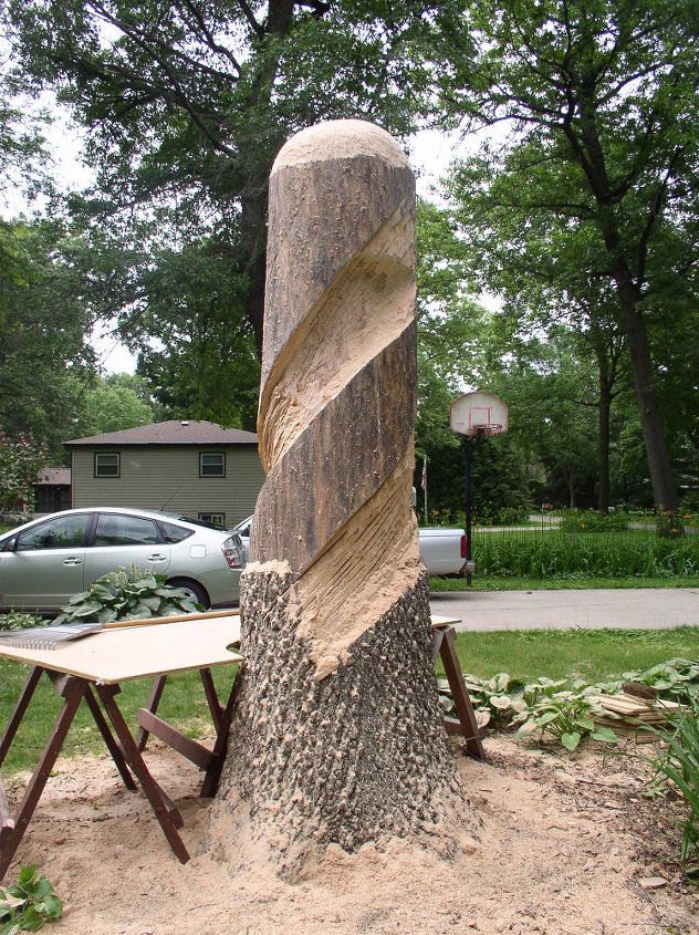 the oak stump, diy, gardening, halloween decorations, landscape, seasonal holiday decor