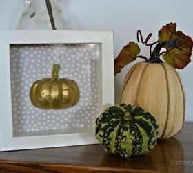 easy pumpkin shadow box, crafts, halloween decorations, seasonal holiday decor