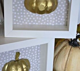 easy pumpkin shadow box, crafts, halloween decorations, seasonal holiday decor