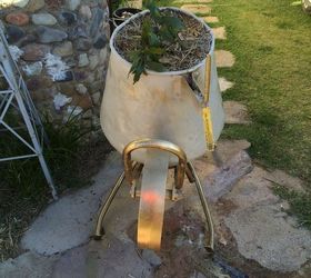 from cement mixing to potted flowers