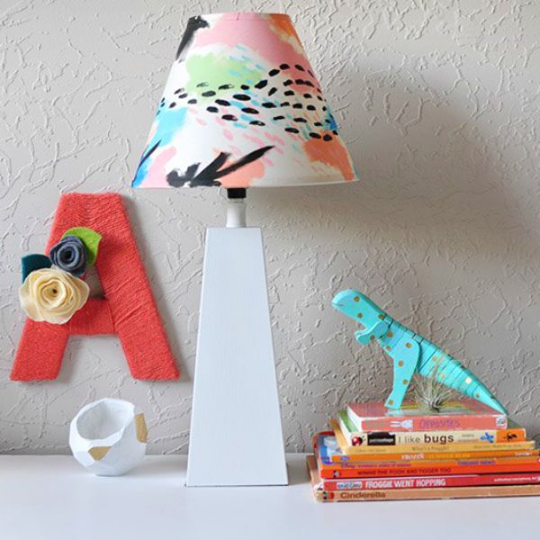 s 11 designer decor looks you can make on the cheap, crafts, home decor, Colorful Lampshade Land of Nod
