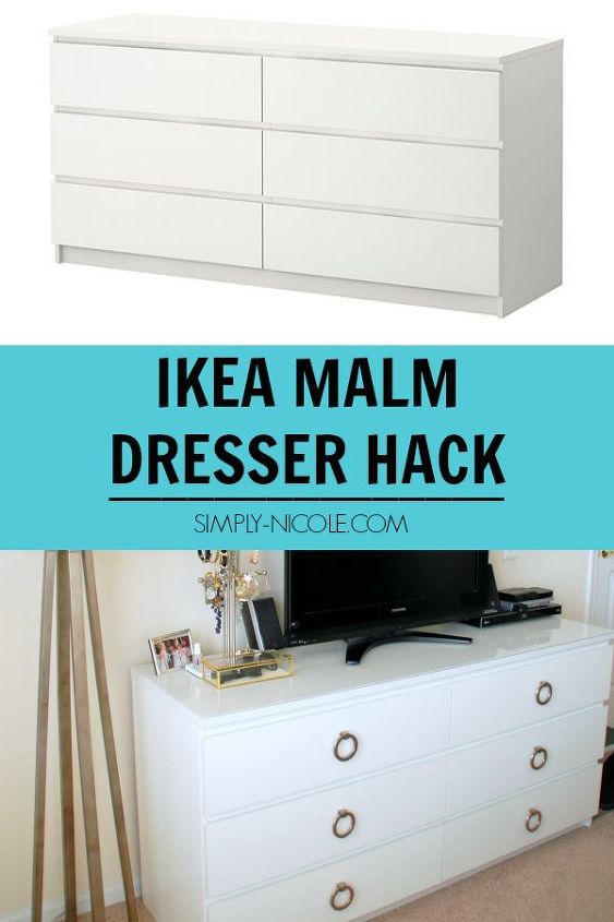 ikea malm dresser hack, painted furniture