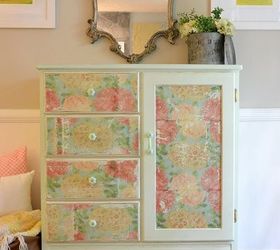 s 30 jaw dropping furniture flips you have to see to believe, painted furniture, Garage Sale Armoire to Decoupaged Diva
