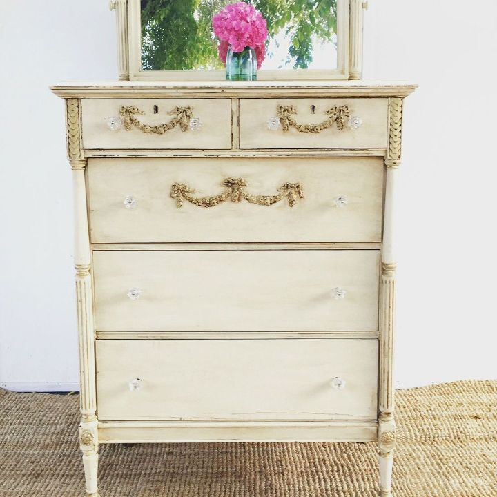 s 30 jaw dropping furniture flips you have to see to believe, painted furniture, Yellow Dresser with a Swoon Worthy Makeover