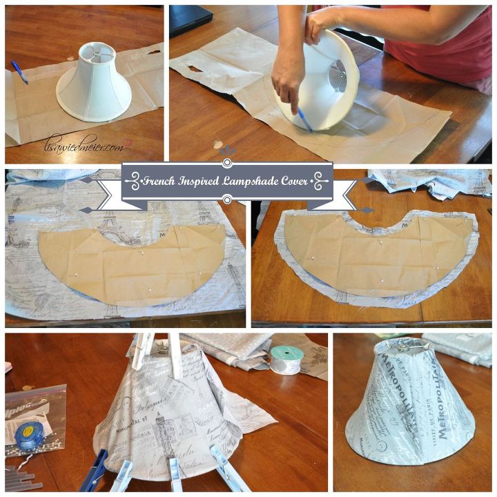 french inspired decor, diy, lighting, repurposing upcycling, French Inspired Lampshade Covers