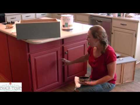 shortcuts and tips for painting kitchen cabinets, chalk paint, how to, kitchen cabinets, kitchen design, painted furniture, Chalk tique How to Video