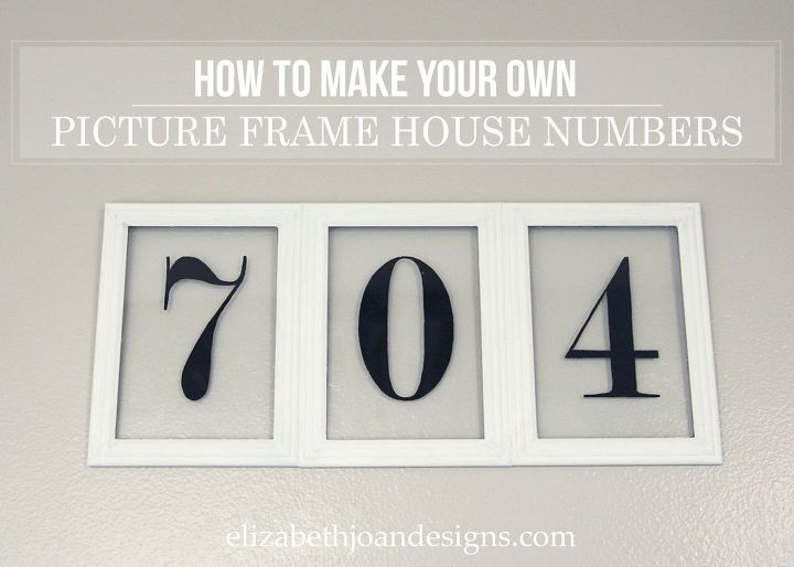 picture frame house numbers, crafts, home decor