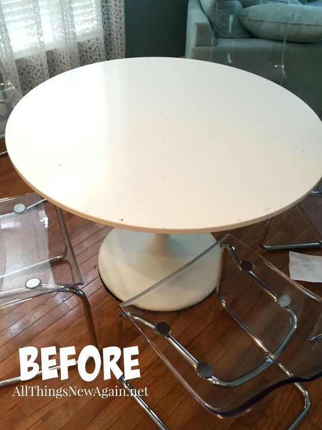 unicorn spit ikea table hack, painted furniture, repurposing upcycling
