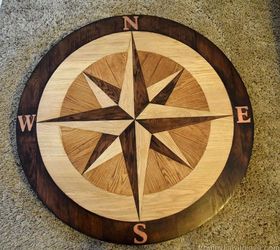 diy compass table made from wooden floor panels fabflippincontest, how to, painted furniture, repurposing upcycling, woodworking projects