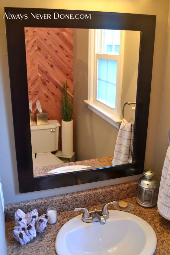 Cedar Planked Herrinbone Bathroom Wall Hometalk