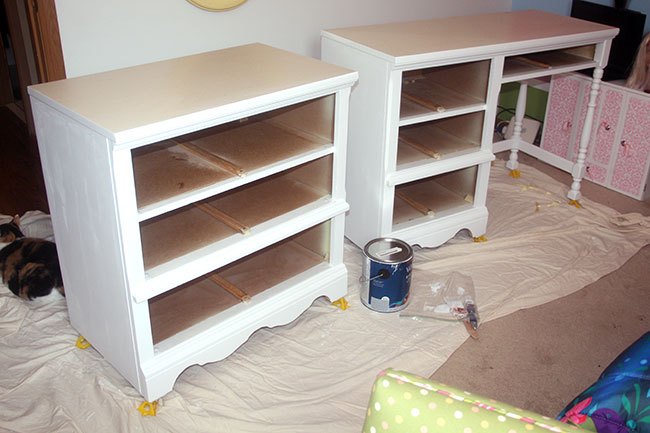 girls bedroom furniture reveal, bedroom ideas, painted furniture, painting, wall decor