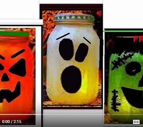 pickle jar mason jar halloween luminaries ghost pumpkin frankenst, crafts, halloween decorations, mason jars, seasonal holiday decor