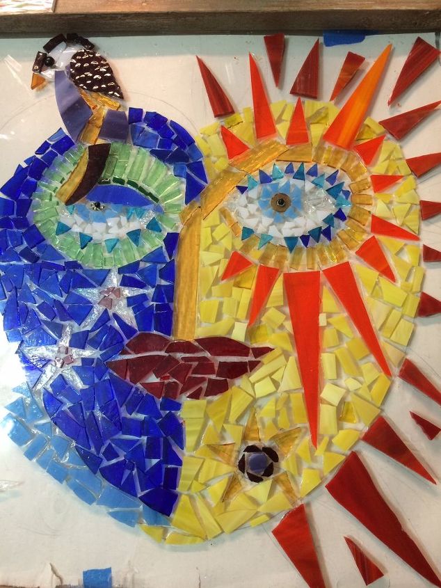 ventana de mosaico de vidrio fiercely fun, TANTAS PIEZAS BONITAS