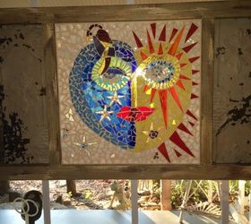 fiercely fun glass mosaic window, crafts, LOVIN THE FINISHED LOOK