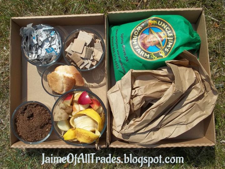 diy worm composting bin, composting, gardening, go green