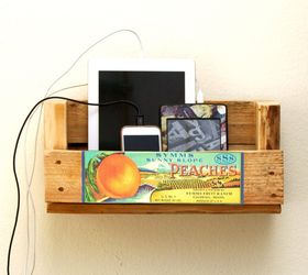 pallet scrap charging station, diy, organizing, pallet, repurposing upcycling, woodworking projects