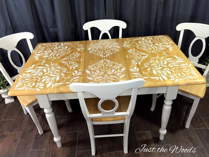 darling damask dining set, painted furniture