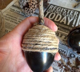 diy fall acorns using plasinc eggs, crafts, repurposing upcycling, seasonal holiday decor
