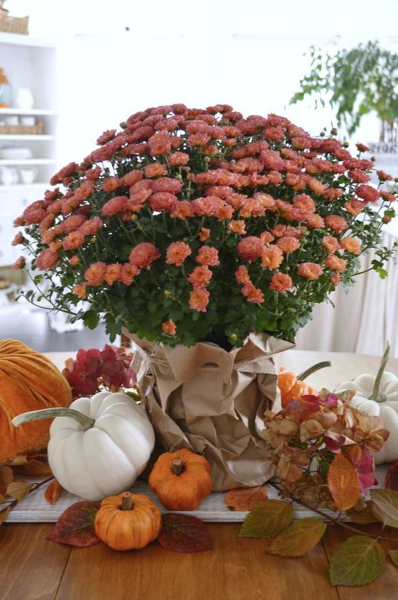 decorao de mesa de outono em tons de outono