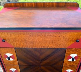 geometrically designed dresser for the septfabflippincontest, painted furniture