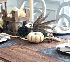 fall tablescape neutral and natural, crafts, home decor, seasonal holiday decor