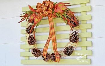 Chicken Wire and Pine Cone Fall Wreath