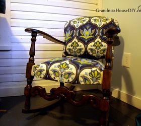 eleonora s rocking chair before and after, painted furniture, repurposing upcycling, reupholster