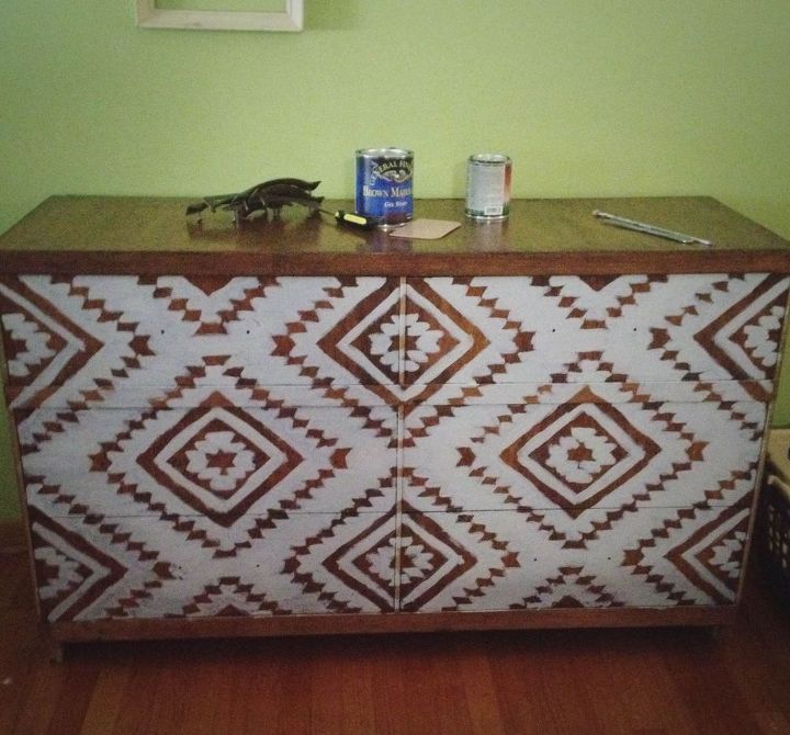 giving a dresser an updated western vibe, painted furniture