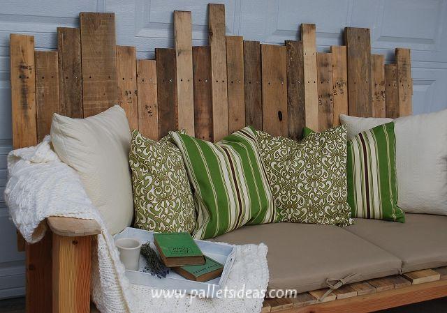 q i am looking for the schematics for the attached pallet couch please, diy, painted furniture, pallet, repurposing upcycling