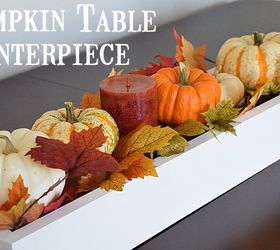 pumpkin table centerpiece, crafts, repurposing upcycling, seasonal holiday decor