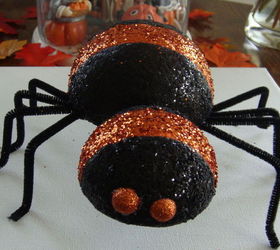 styrofoam halloween spider, crafts, halloween decorations, seasonal holiday decor