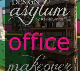 design studio office makeover with striped walls, home decor, home office, paint colors, painting, wall decor